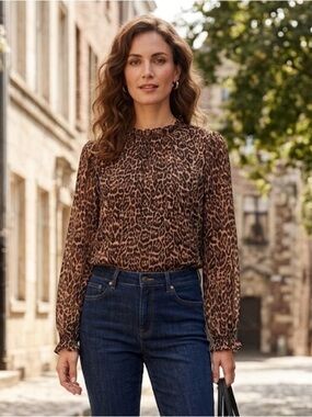 Anne Klein animal print blouse